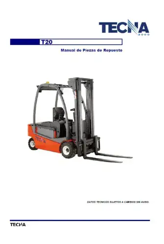 Tecna Forklifts T20 Parts Manual