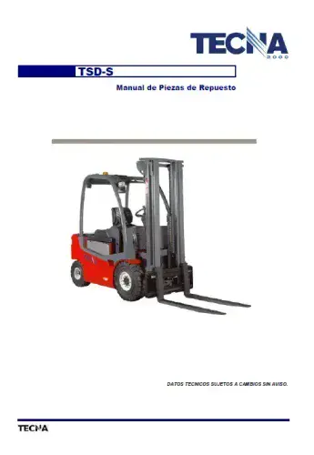 Tecna Forklifts TSDS Parts Manual