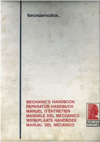 Tecumseh Tecnamotor Engine All Models 2 & 4 Stroke Workshop Service Manual