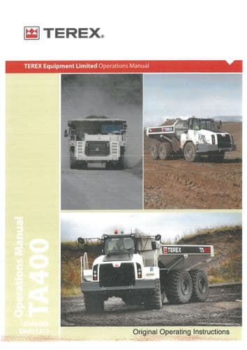 Terex Articulated Truck TA400 Operators Manual