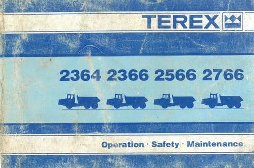 Terex Dumptruck 2364 2366 2566 2766 Operators Manual