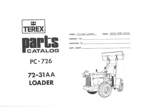 Terex Loader 72-31AA Parts Manual
