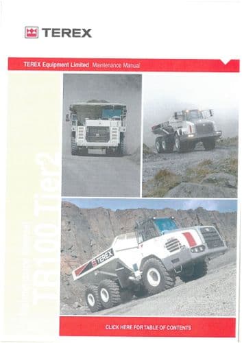 Terex Mining Truck TR100 Tier 2 Workshop Manual TR 100