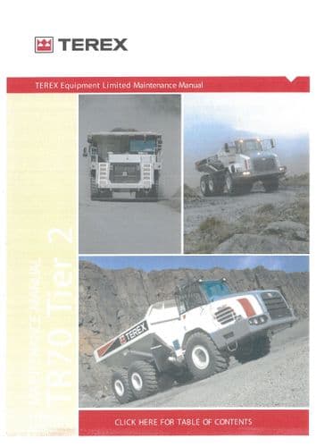 Terex Off Highway Truck TR70 Tier 2 Workshop Service Manual