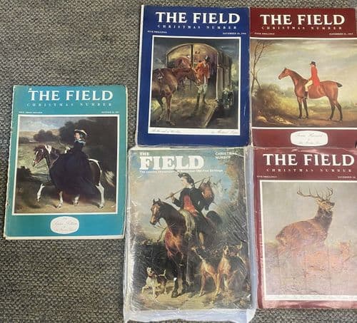 The Field Magazine x 5 Bundle - Dated Nov 1957,  Nov1963,  Nov 1964, Nov 1965 &  Nov 1969