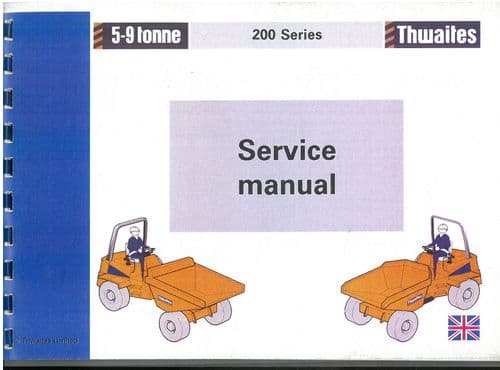 Thwaites Dumper 200 Series Service Maintenance Manual