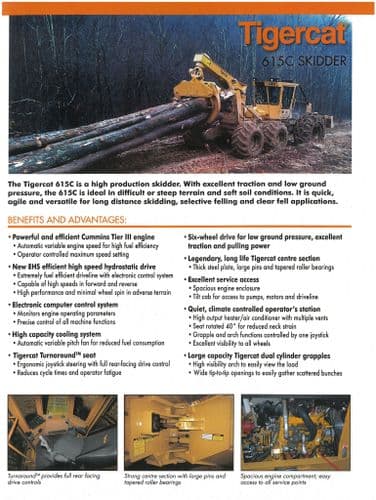Tigercat 615C Skidder Brochure