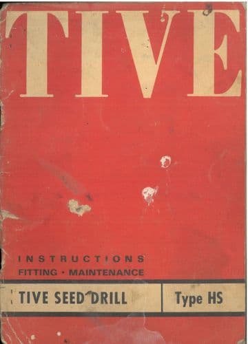 Tive Seed Drill Type HS  Operators Manual