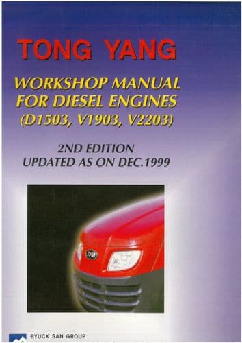 Tong Yang Moolsan - TYM Diesel Engine D1503 V1903 V2203  Workshop Service Manual