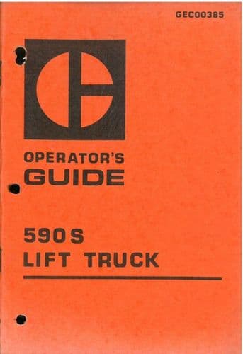 Towmaster Caterpillar Forklift Truck 590S Operators Manual