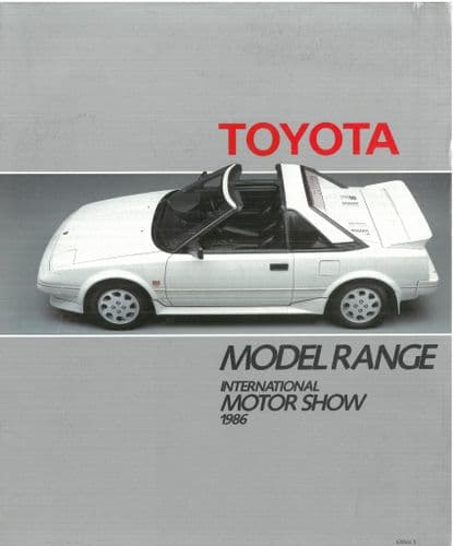 Toyota Car Range Brochure - 1986 International Motor Show - Supra, Celica, Tercel, Land Cruiser +++