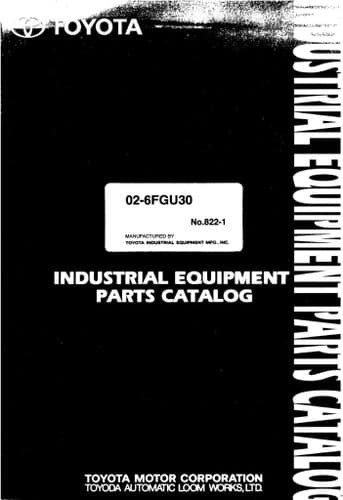 Toyota Forklift 02-6FGU30 Parts Manual