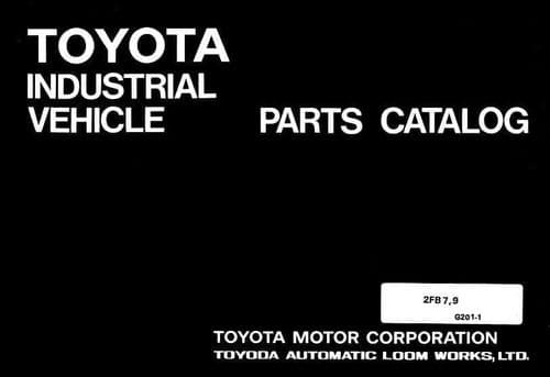Toyota Forklift  2FB7/2FB9  Parts Manual
