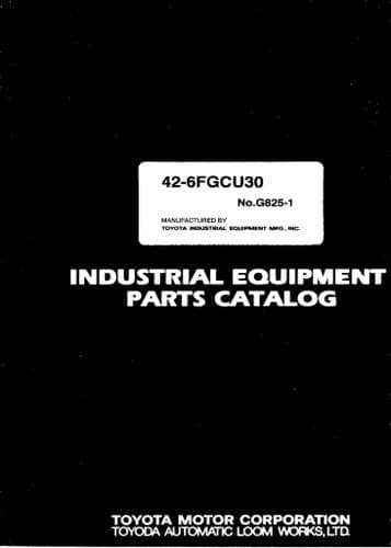 Toyota Forklift  42-6FGCU30  Parts Manual