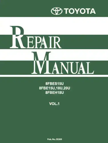 Toyota Forklift 8FBES15U, 8FBE15U, 18U, 20U, 8FBEH18U  Workshop Manual