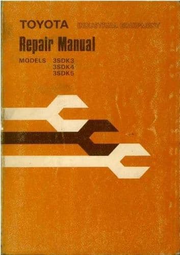 Toyota Skid Steer Loader 3SDK3 3SDK4 3SDK5 Workshop Service Manual
