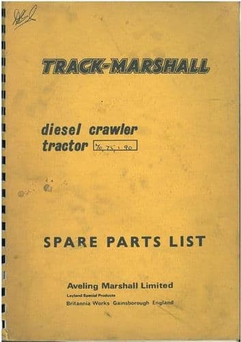 Track Marshall TM75 & TM90 Crawler Tractor Parts Manual