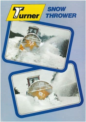Turner Snow Thrower Brochure
