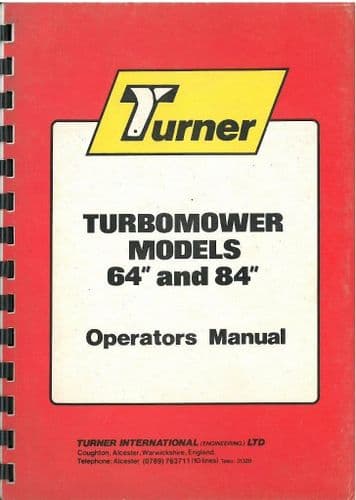 Turner TurboMower 64" & 84" Operators Manual - Flail Topper