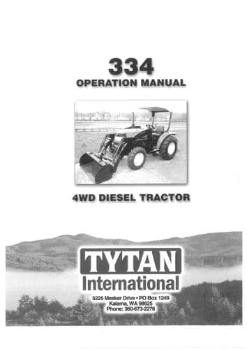 Tytan Diesel Tractor 334 Operators Manual