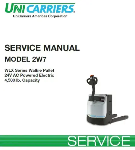 Unicarriers Walkie Pallet Truck 2W7 Workshop Manual