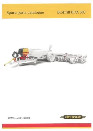 Vaderstad BioDrill BDA500 Parts Manual