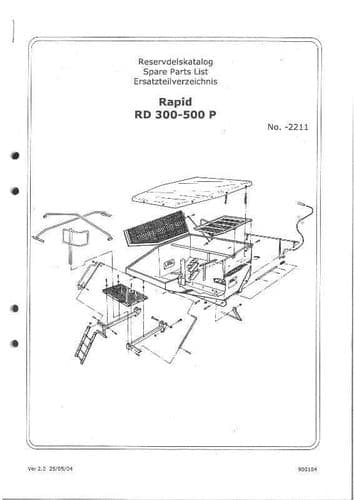 Vaderstad Seed Drill Rapid Series RD300P RD400P RD500P Parts Manual
