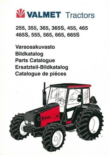 Valmet Tractor 255 355 365 365S 455 465 465S 555 565 665 665S Parts Manual
