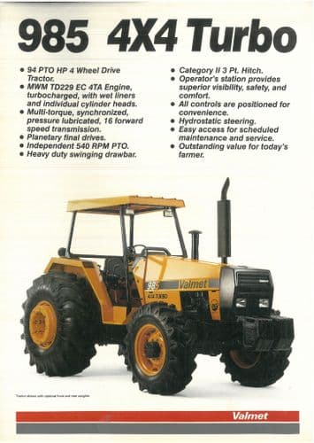 Valmet Tractor 985 4x4 Turbo Brochure
