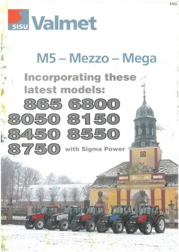 Valmet Tractor M5-Mezzo-Mega 865 6800 8050 8150 8450 8550 8750 Brochure