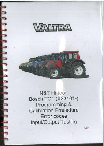 Valtra N & T Hi-Tech Bosch TC1 Programming & Calibration Procedure, Error Codes, Input/Output