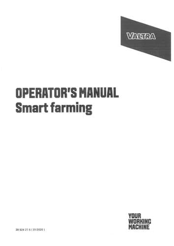 Valtra Tractor Smart Farming System Operators Manual