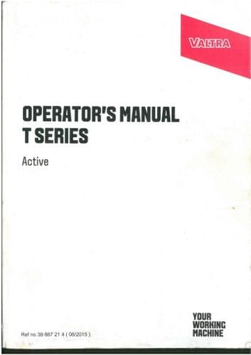 Valtra Tractor T Series T144A T154A T174E T194A T214A T234A Active Operators Manual