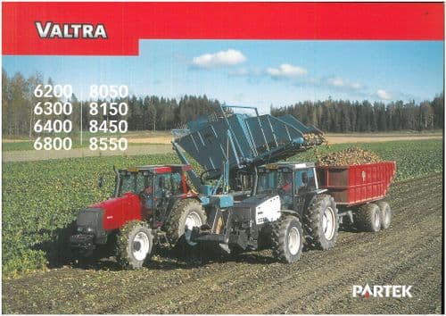 Valtra Valmet 6200, 6300, 6400, 6800, 8050,8150,8450,8550 Tractor Brochure