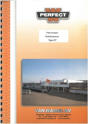 Van Wamel Flail Mower KT Operators Manual & Spare Parts List