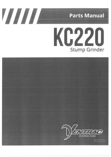 Vantrac Stump Grinder KC220 Parts Manual