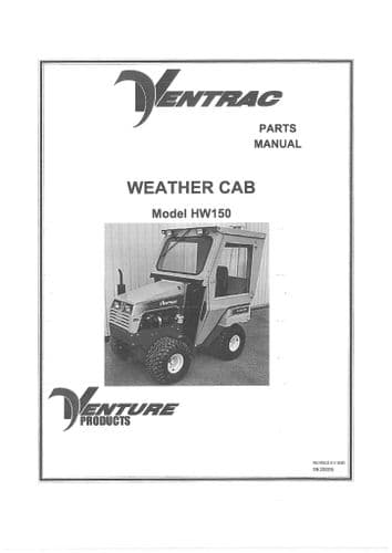 Ventrac All Weather Cab HW150 Parts Manual
