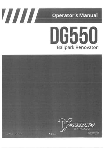 Ventrac Ballpark Renovator DG550 Operators Manual