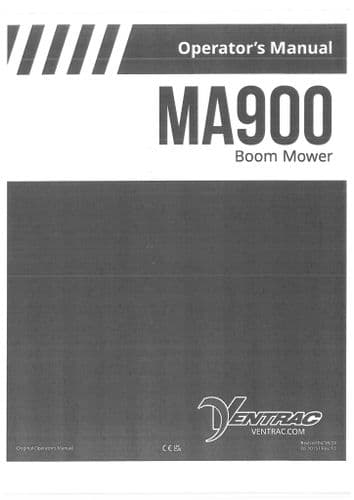 Ventrac Boom Mower MA900 Operators Manual