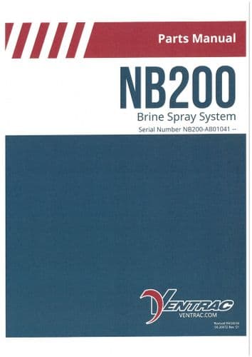 Ventrac Brine Spray System NB200 Parts Manual