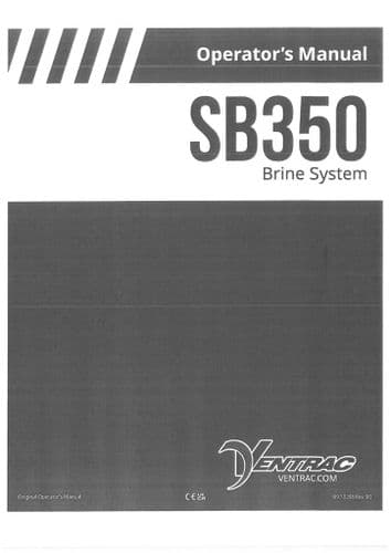 Ventrac Brine System SB350 Operators Manual