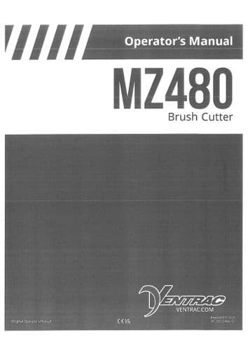 Ventrac Brush Cutter MZ480 Operators Manual