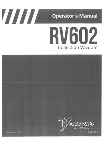 Ventrac Collection Vacuum RV602 Operators Manual