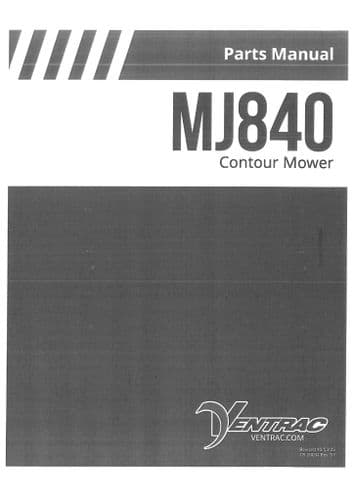Ventrac Countour Mower MJ840 Parts Manual