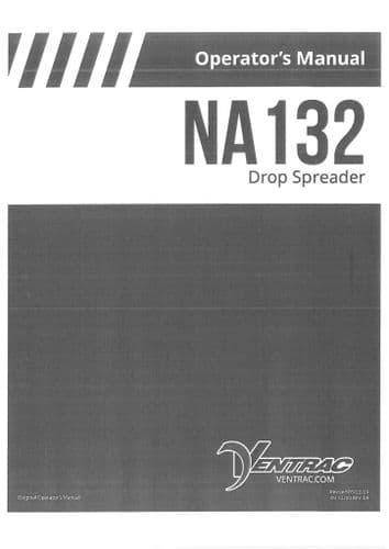 Ventrac Drop Spreader NA132 Operators Manual