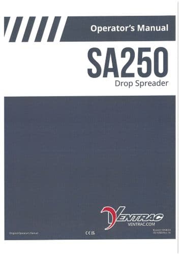 Ventrac Drop Spreader SA250 Operators Manual