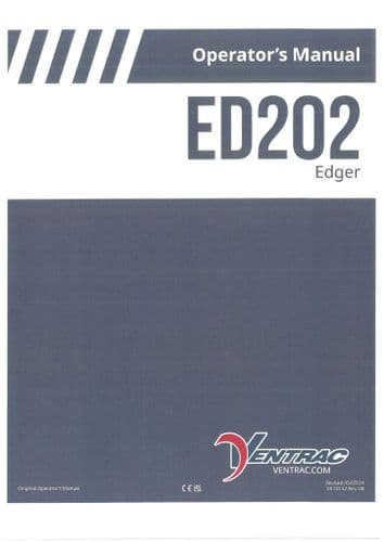 Ventrac Edger ED202 Operators Manual