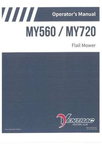 Ventrac Fast Cut Flail Mower MY560 & MY720 Operators Manual