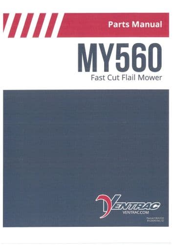 Ventrac Fast Cut Flail Mower MY560 Parts Manual