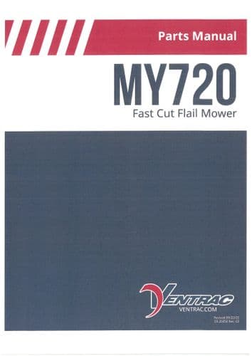 Ventrac Fast Cut Flail Mower MY720 Parts Manual